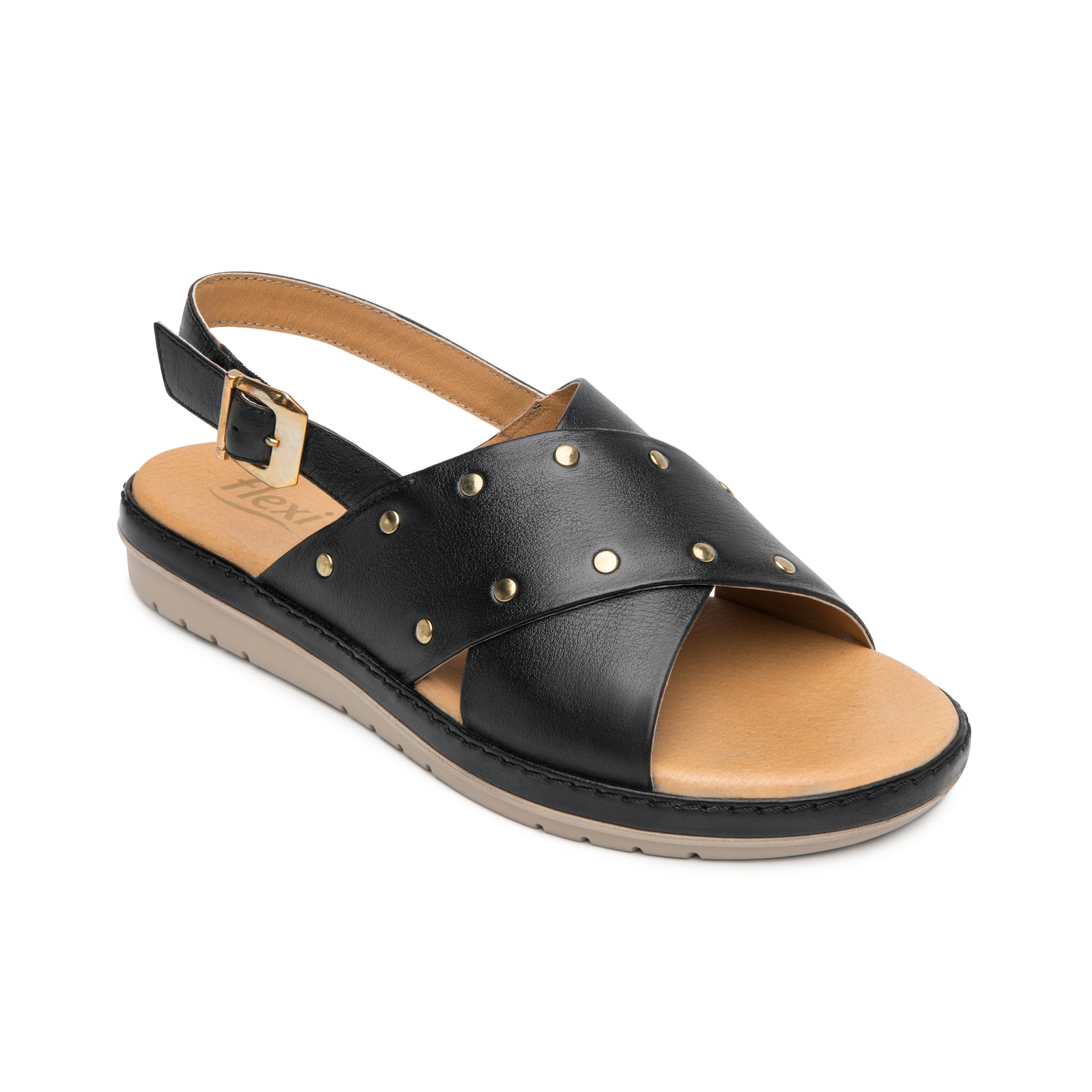 100233 NEGRO FLEXI CALZADO DAMA SANDALIA SAND