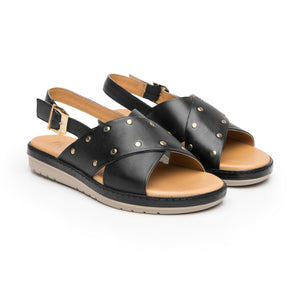 100233 NEGRO FLEXI CALZADO DAMA SANDALIA SAND
