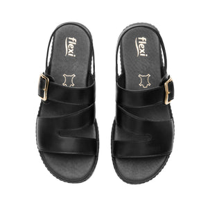 100237 NEGRO FLEXI CALZADO DAMA SANDALIA SAND