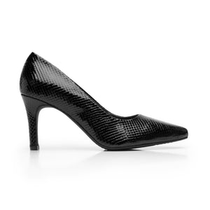 104501 ESCAMA NEGRO FLEXI CALZADO DAMA ZAPATI
