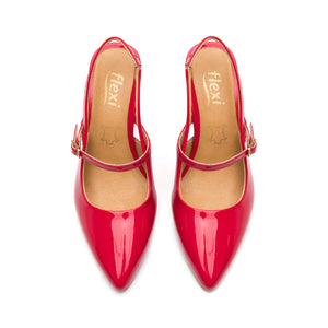 104519 ROJO FLEXI CALZADO DAMA ZAPATILLA SEMI