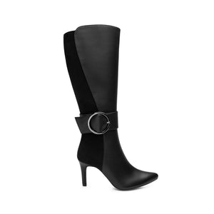 104523 NEGRO FLEXI CALZADO DAMA BOTA SEMIVEST