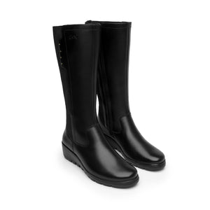 104829 NEGRO FLEXI CALZADO DAMA BOTA ALTA CAS
