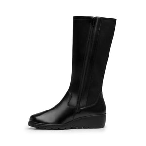 104829 NEGRO FLEXI CALZADO DAMA BOTA ALTA CAS