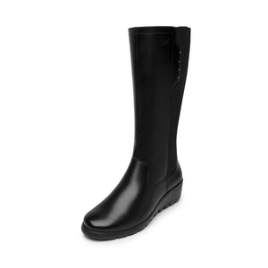 104829 NEGRO FLEXI CALZADO DAMA BOTA ALTA CAS