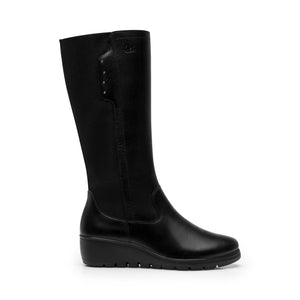 104829 NEGRO FLEXI CALZADO DAMA BOTA ALTA CAS