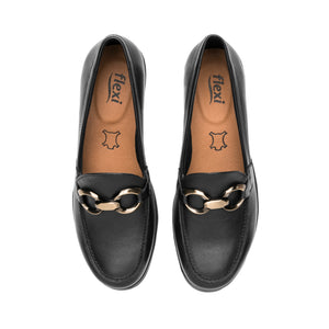 104830 NEGRO FLEXI CALZADO DAMA CHOCLO CASUAL