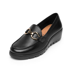 104830 NEGRO FLEXI CALZADO DAMA CHOCLO CASUAL