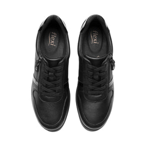 104836 NEGRO FLEXI CALZADO DAMA CHOCLO CASUAL
