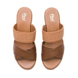 113324 TAN FLEXI CALZADO DAMA SANDALIA SANDAL