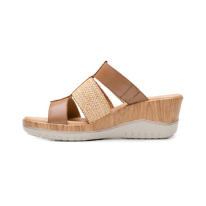 113327 TAN FLEXI CALZADO DAMA SANDALIA SANDAL