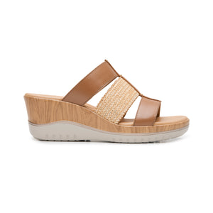 113327 TAN FLEXI CALZADO DAMA SANDALIA SANDAL