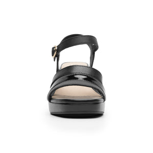 123007 NEGRO FLEXI CALZADO DAMA SANDALIA SAND
