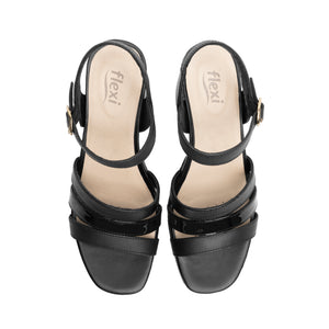 123007 NEGRO FLEXI CALZADO DAMA SANDALIA SAND