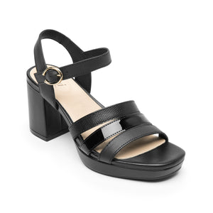 123007 NEGRO FLEXI CALZADO DAMA SANDALIA SAND