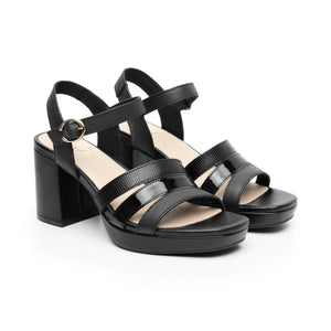123007 NEGRO FLEXI CALZADO DAMA SANDALIA SAND