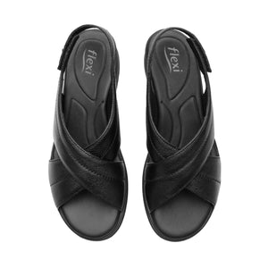 124212 NEGRO FLEXI CALZADO DAMA SANDALIA SAND