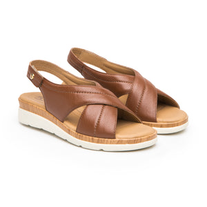 124212 TAN FLEXI CALZADO DAMA SANDALIA SANDAL