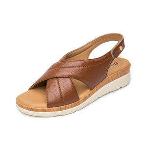124212 TAN FLEXI CALZADO DAMA SANDALIA SANDAL