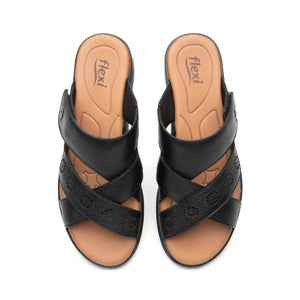 124214 NEGRO FLEXI CALZADO DAMA SANDALIA SAND