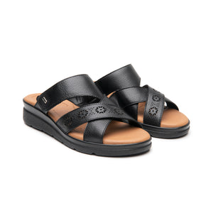 124214 NEGRO FLEXI CALZADO DAMA SANDALIA SAND
