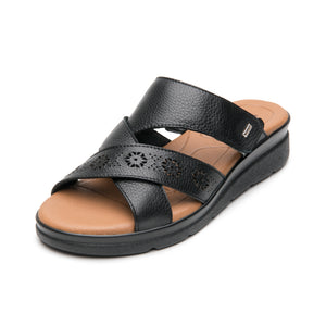 124214 NEGRO FLEXI CALZADO DAMA SANDALIA SAND