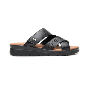124214 NEGRO FLEXI CALZADO DAMA SANDALIA SAND