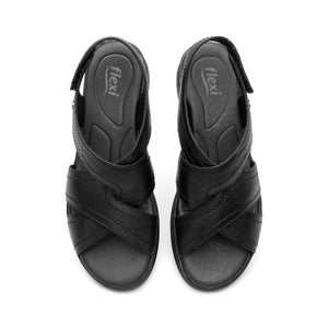 124215 NEGRO FLEXI CALZADO DAMA SANDALIA SAND