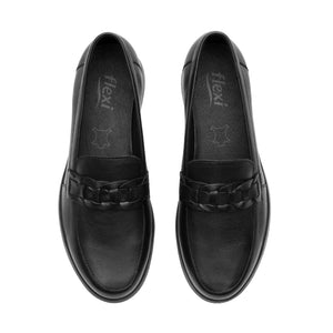 126711 NEGRO FLEXI CALZADO DAMA CHOCLO CASUAL