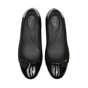 127004 NEGRO FLEXI CALZADO DAMA CHOCLO CASUAL