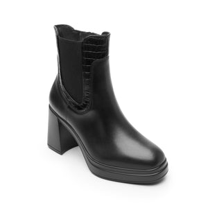 127402 NEGRO FLEXI CALZADO DAMA BOTÍN SEMIVES