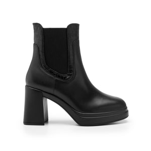 127402 NEGRO FLEXI CALZADO DAMA BOTÍN SEMIVES