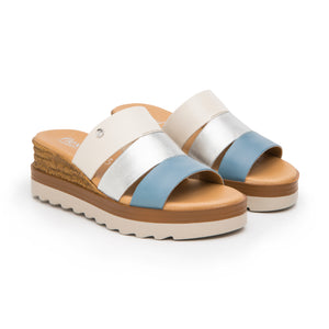 127705 AZUL MULTICOLOR FLEXI CALZADO DAMA SAN