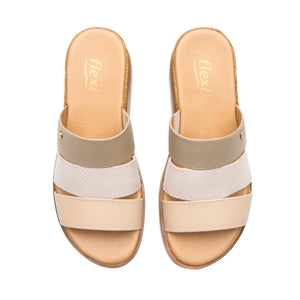 127705 BEIGE MULTICOLOR FLEXI CALZADO DAMA SA