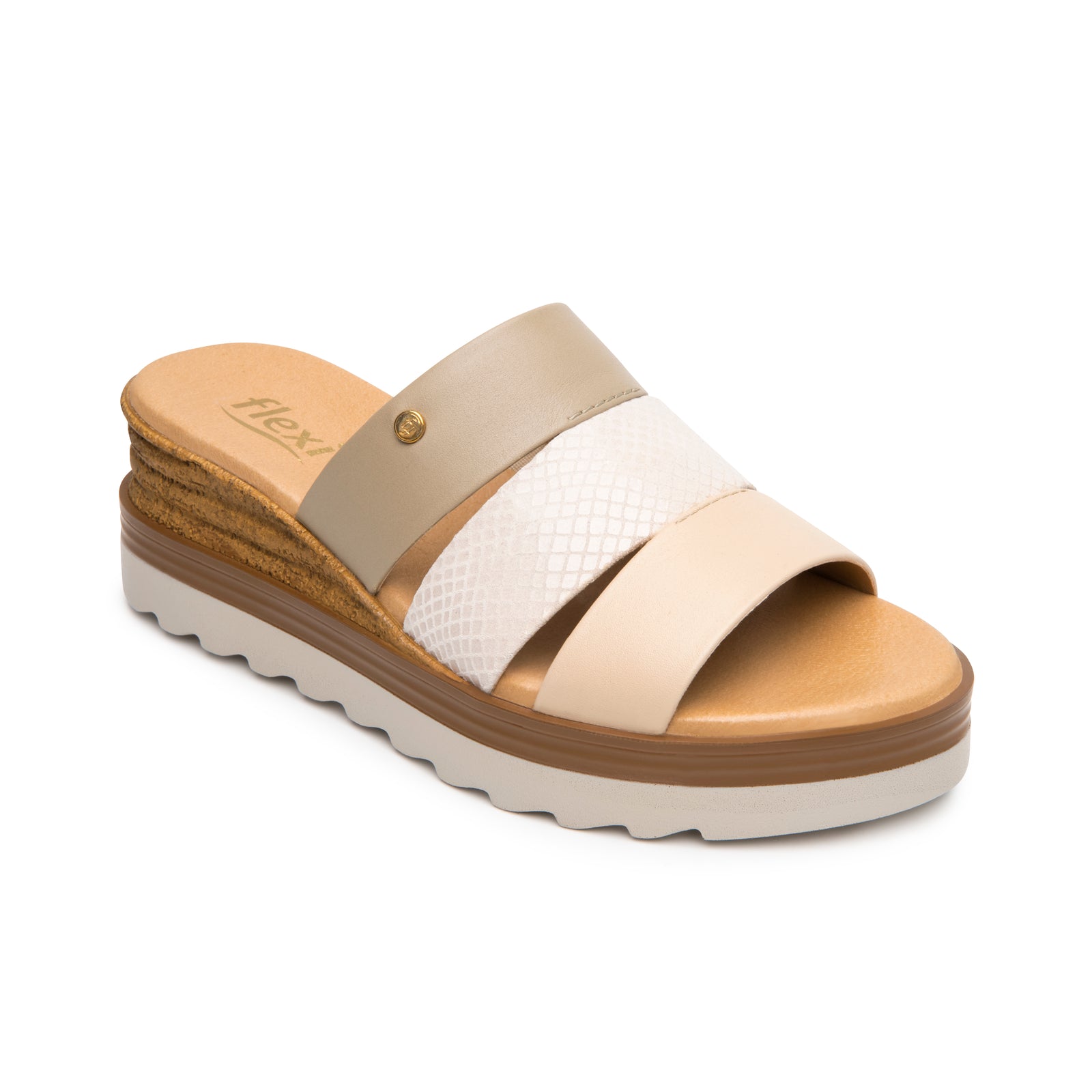 127705 BEIGE MULTICOLOR FLEXI CALZADO DAMA SA