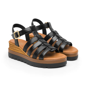 127707 NEGRO FLEXI CALZADO DAMA SANDALIA SAND