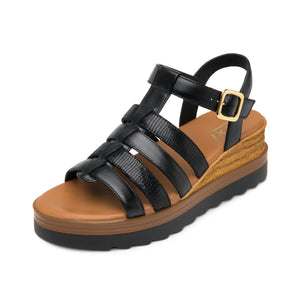 127707 NEGRO FLEXI CALZADO DAMA SANDALIA SAND