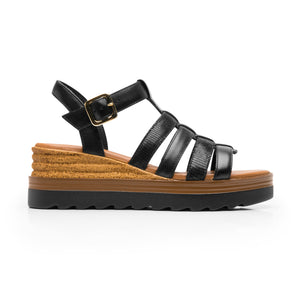 127707 NEGRO FLEXI CALZADO DAMA SANDALIA SAND