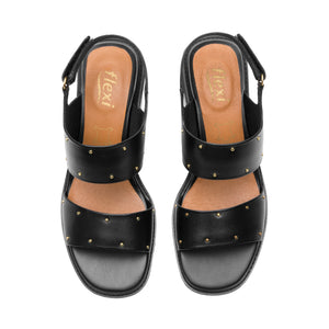 128407 NEGRO FLEXI CALZADO DAMA SANDALIA SAND
