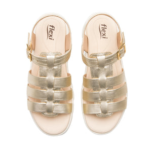 128503 DORADO FLEXI CALZADO DAMA SANDALIA SAN