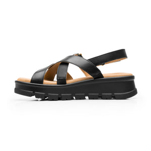 128513 NEGRO FLEXI CALZADO DAMA SANDALIA SAND