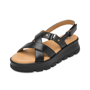 128513 NEGRO FLEXI CALZADO DAMA SANDALIA SAND