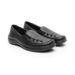 128701 NEGRO FLEXI CALZADO DAMA CHOCLO CASUAL