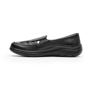 128701 NEGRO FLEXI CALZADO DAMA CHOCLO CASUAL