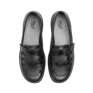 128702 NEGRO FLEXI CALZADO DAMA CHOCLO CASUAL