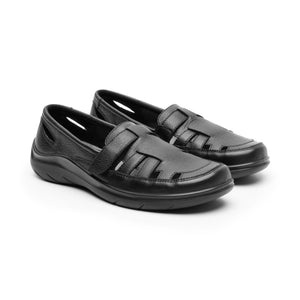 128702 NEGRO FLEXI CALZADO DAMA CHOCLO CASUAL