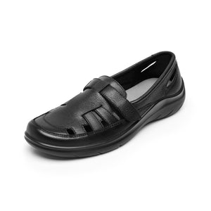 128702 NEGRO FLEXI CALZADO DAMA CHOCLO CASUAL