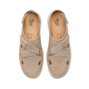 128709 BEIGE FLEXI CALZADO DAMA CHOCLO CASUAL