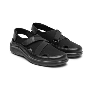 128709 NEGRO FLEXI CALZADO DAMA CHOCLO CASUAL