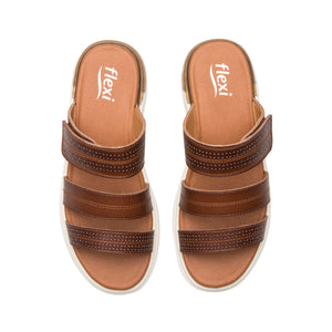 129404 TAN FLEXI CALZADO DAMA SANDALIA SANDAL